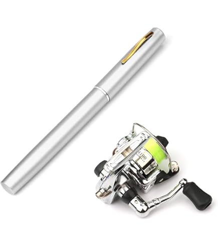 Amazon.co.jp: スピニングリール 釣りロッド ペン型ロッド 魚竿 渓流竿